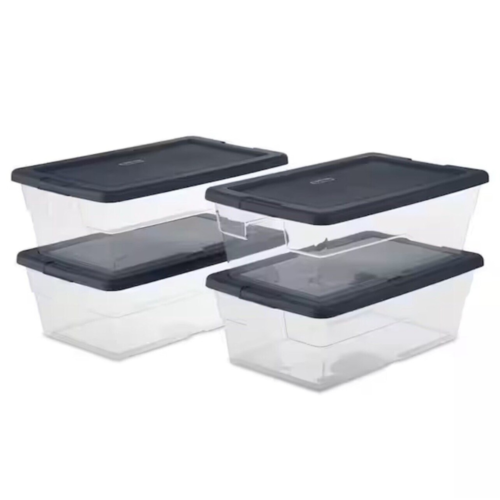 Sterilite 6 qt. Storage Boxes (Set of 4)